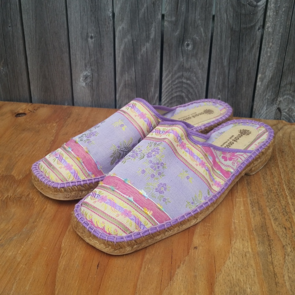 Andre Assous Slip On Mule Espadrilles Size 9 US